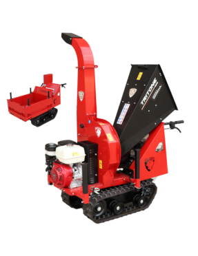 Biohäcksler mit Raupenantrieb und Motorschubkarre Ceccato Tritone BIG CINGO